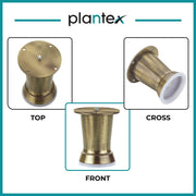 Plantex Heavy Duty Round 4 inch Spare Sofa Legs for Bed Furniture/Sofa Legs for Furniture Fitting/Table Legs/Sofa Leg Set of 2 pcs (Brass Antique)