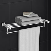 Plantex 304 Grade Stainless Steel 24 inch Towel Rack/Towel Hanger for Bathroom/Towel Rod/Towel Bar/Bathroom Accessories - Splash (Chrome)