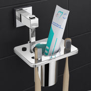 Plantex 304 Grade Stainless Steel Tooth Brush Holder/Tumbler Holder/Bathroom Accessories - Splash (Chrome)
