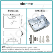 Plantex Tabletop Wash Basin for Bathroom/Designer Ceramic Basin/Rectangle Countertop Wash Basin/Home/Office (MS-904)