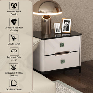 Plantex Knobs for Drawers/Drawer Knobs for Cabinets/Pull-Push Knobs for Kitchen/Bedroom Drawer - Pack of 1 (SH-434, DC-Black & Green)