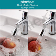 Plantex Brass Tap Extender for Kitchen Sink/360Ã‚Â° Swivel Kitchen Sink Tap Aerator/2 Anti-Splash Modes/Upto 80% Water Saving/Fits F22 and M24 mm taps (XL-1035 Chrome)