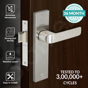 Plantex Heavy Dut Bathroom Door Lock/Mortise 8inch Keyless Plate Handle Set for Home/Bathroom/Store Room/Balcony/Office with Baby Latch (8110, Matt)