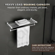 Plantex Towel Rack for Bathroom/Pure Brass Towel Holder/24 Inch Towel Stand/Towel Bar/Bathroom Accessories - Pack of 1 (APS-DL-13, Chrome)