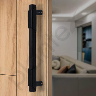 Plantex Door Handle/14 Inch Main Door Handle/Aluminium Door Handle/Pull-Push Door Handle/Door Accessories/3 Years Warranty (Pack of 1, Black)