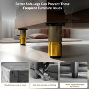 Plantex 3 Inch Sofa Leg for Bed Furniture/Aluminium Sofa Leg for Table/Support Legs/Furniture Leg - Pair of 2 (4 Piece) (DTS-77, Brass Antique & Gold)