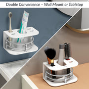 Plantex Acrylic Tooth Brush Holder/Stand/Tumbler for Bathroom Accessories for Home (7-inch; White)