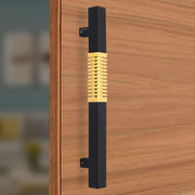 Plantex Door Handle/Stainless Steel Handle for Main Door/12 Inch Pull-Push Handle for Home/Office/Hotel - Pack of 1 (Z-Black and Gold) - 3 Years Warranty