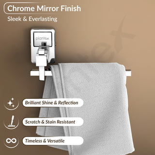 Plantex 304 Stainless Steel Napkin Holder for Wash Basin/Towel Ring for Bathroom/Napkin Hanger for Kitchen/Bathroom Accessories, Darcy(Chrome Finish)