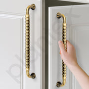 Plantex Cabinet Handle/Kitchen Cabinet Door Handle/Wardrobe/288 mm Cupboard Handle/Door Pull-Push Handle for Home/Office - Pack of 2 (Brass Antique)