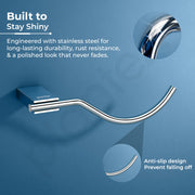 Plantex 304 Grade Stainless Steel Napkin Ring for Bathroom/Towel Ring/Bathroom Towel Hanger/Bathroom Accessories - Pack of 1 (Regent, Chrome)