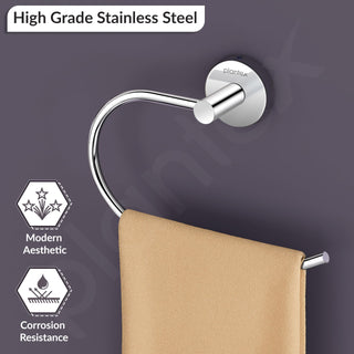 Plantex Stainless Steel Napkin Holder for Wash Basin/Towel Hanger for Bathroom/Napkin Hanger/Bathroom Accessories - Pack of 1 (Chrome)