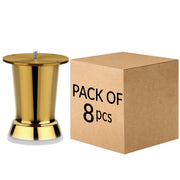 plantex 4 Inch Sofa Legs for Bed Furniture/Sofa Legs for Table/Sofa Support Legs with Rubber Grip (Gold, 8 Pcs)