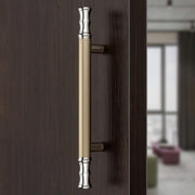Plantex Stainless Steel 14 Inch Main Door Handle/Glass Wooden Door Handle/Pull-Push Handle/3 Years Warranty Pack of 1 (Satin White and Chrome Finish)