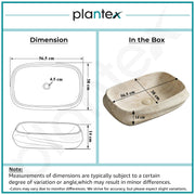 Plantex Wash Basin for Bathroom/Ceramic Table Top Washbasin/Countertop Vessel Sink Basin - (Cream Marble,  23 x 16 x 6 Inch)
