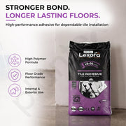 Plantex Lexora Tile Adhesive for Terracotta/Ceramic & Quarry Tiles/Polymer Modified Cement Adhesive for Floor & Wall Tiles Fixing/ Kitchen & Bathroom  Use - 20kg (LX-04, White)