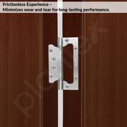 Plantex Butterfly Hinges for Door/Stainless Steel Door Hinges/5 Inch x 14 Gauge Hinge/2.5 mm Hinges for Home/Office/Hotel/Non-Mortise Hinge - Pack of 24 (Chrome)
