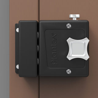 Plantex Heavy Duty Dead Bolt Lock/Rim Lock Set/Trio Lock Dead Bolt for Home,Office,Hotel (Z-Black), Brass;Metal