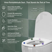 Plantex Imported Ceramic Western Commode Toilet/P Trap Wall Hung Commode for Bathroom/Rimless Washdown Western Toilet with Soft Close Toilet Seat Cover (Glossy White)