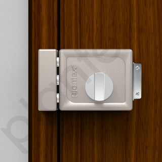Plantex Heavy Duty Tri Bolt Lock with Key & Knob for Main Door/Suitable on Single Door for Home,Office,Hotel - Pack of 1 (Matt)