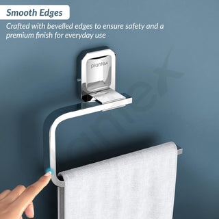 Plantex 304 Grade Stainless Steel Wash Basin Towel Holder/Hand Napkin Hanger/Towel Ring for Kitchen/Bathroom Accessories - Cute (Chrome)