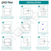 Plantex 304 Grade Stainless Steel Robe Hook/Hanger/Hook for Hanging Towel in Bathroom/Living Room - Decan (Chrome)