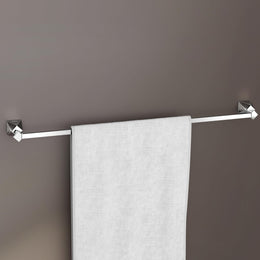 Plantex Towel Rod for Bathroom/Pure Brass Towel Hanger/24in Towel Holder/Bathroom Accessories - Pack of 1 (APS-ASC-01, Chrome)