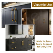 Plantex Cabinet Handle/160mm Handle for Wardrobe/Kitchen Handle/Pull-Push Handle for Home/Office - Pack of 1 (Gold)