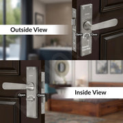 Plantex Stainless Steel Door Lock Ã¢â‚¬â€œ Bathroom Door Lock/Mortise 8inch Keyless Plate Handle Set for Home/Bathroom/Storeroom/Balcony/Office - Pack of 1 (DTM-659, Matt)
