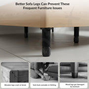 Plantex 4 Inch Sofa Leg for Bed Furniture/Aluminium Sofa Leg for Table/Support Legs/Furniture Leg - Pair of 4 (8 Piece) (DTS-77, Black)