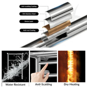 Plantex Electric Heated Towel Rail for Bathroom/4-Bar Wall Mounted Towel Warmer/304 Grade Stainless Steel Towel Bar/Fast Heating & Rust Proof - (Chrome, 900mm X 500 X 250mm)