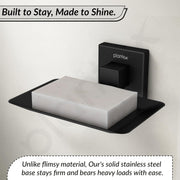 Plantex Soap Holder for Bathroom/Stainless Steel Soap Stand/Soap Case/Soap Dish/Bathroom Accessories - Aqua (Black)