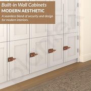 Plantex Cabinet Latch Ã¢â‚¬â€œ Heavy-Duty Hatch Case Bolt for Storage Units, Toolboxes, Kitchen Cabinets & Cupboards- Pack of 2 (Rose Gold)