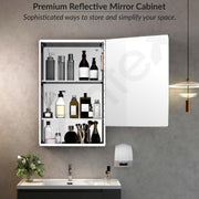 Plantex Premium 304 Stainless Steel Bathroom Mirror Cabinet with Lower Shelf/Bathroom Organiser/Bathroom Mirror with Storage/Bathroom Shelf with Mirror/Bathroom Accessories (20x32 Inch-Chrome)