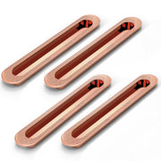 Plantex Sliding Door Handle/Concealed Handle for Sliding Door/160mm Concealed Handle for Wardrobe/Kitchen Cabinet - Pack of 4 (PVD Rose Gold)