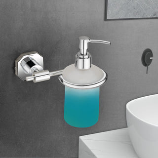 Plantex 304 Grade Stainless Steel Hand Wash Holder for Wash Basin Liquid Soap Dispenser Bathroom Accessories - Nipron (Chrome)