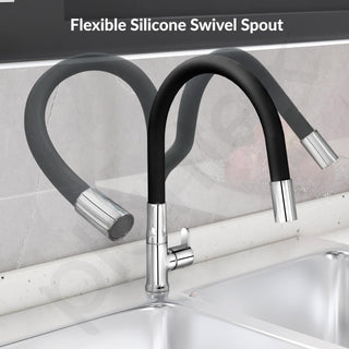 Plantex Pure Brass Flexible Kitchen Sink Tap with Water Saving Nozzle for Sink Tap/Single Lever Sink Tap for Kitchen Basin with 7 Year Warranty by Plantex -(FLO-812B)