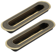 Plantex Sliding Door Handle/Concealed Handle for Sliding Door/160mm Concealed Handle for Wardrobe/Kitchen Cabinet - Pack of 2 (Brass Antique)