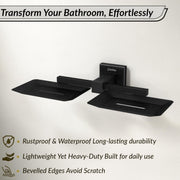 Plantex Stainless Steel Double Soap Holder for Bathroom/Soap Case/Dual Soap Dish/Bathroom Accessories - Aqua (Black)