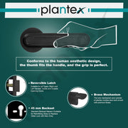 Plantex Triple Security Door Lock for Home/Main Door Lock Set with 3 Years of Warranty/Mortise Lock for Door with Brass Lock Body & Cylinder (Black Finish)