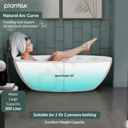 Plantex Freestanding Bathtub For Bathroom/Bath tub for Adults/Deep Soaker Bathtub with Overflow,Popup and Drain Pipe (BSM-223-White -1700mm)