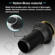 Plantex Brass with Nylon 6 inch Full Thread Waste Coupling for Wash Basin/Coupling for Sink - Pack of 1 (BH-1116, Gold)