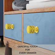 Plantex Knobs for Drawer/Drawer Knobs/Cabinet Knobs/Drawer knobs Handle/Pull-Push Knobs for Home/Office Drawers - Pack of 3 (Gold)