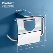 Plantex Toilet Paper Holder for Bathroom/304 Grade Stainless Steel Tissue Paper Roll Holder/Bathroom Accessories - Pack of 1 (Regent, Chrome)