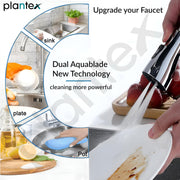 Plantex Flexible Tap Extender for Kitchen Sink/360Ã‚Â° Rotation/Diverter Plus Aerator with Extendable Recoil Hose/Fits F22 and M24 mm taps (XL-2014/Chrome)