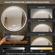 Plantex Aluminium Frame LED Mirror for Wall/Wall Mount Mirror for Bedroom/Dressing Room/Living Room/Entryway - (24 Inch-Black)
