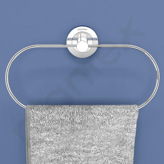 Plantex Stainless Steel Towel Ring for Wash Basin/Napkin Hanger for Bathroom/Towel Hanger for Kitchen/Bathroom Accessories (Chrome - Oval)