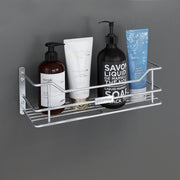 Plantex Bathroom Shelf for Wall/Stainless Steel Shelf for Kitchen with Railings/Perfume Rack/Bathroom Organiser (12 inch, Chrome)
