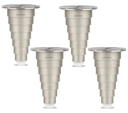Plantex Heavy Duty Stainless Steel 4 inch Sofa Leg/Bed Furniture Leg Pair for Home/Furniture Sofa Legs for Table/Sofa Support Legs/Sofa Furniture Leg (Chrome Finish) Set of 4 Pcs