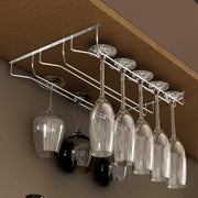 Plantex Wine Glass Rack/Holder Upside Down Hanging Organizer/Glass Hanging Stand for Pubs/Kitchen/Bars (L15.5 x W13 Inches - Triple Line)